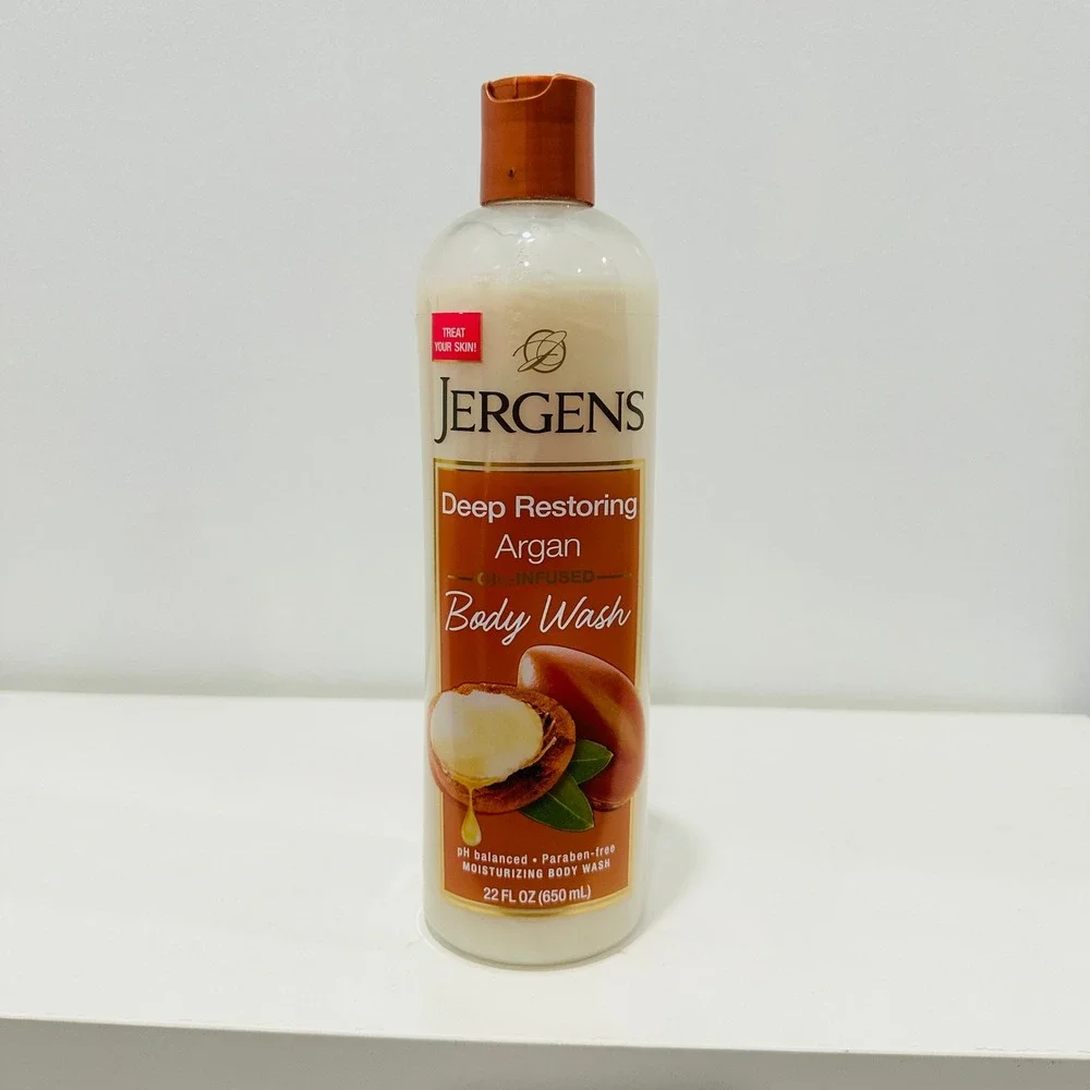 Jergens Deep Restoring Argan Oil Infused Body Wash 22 fl oz Moisturizing pH Bal